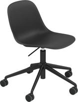 Muuto Krepšelis ant ratų Fiber Swivel su aliuminio kojomis su reguliuojamu aukščiu juodos spalvos