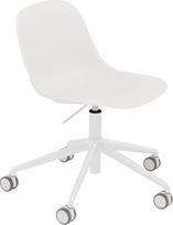 Muuto Krepšelis ant ratų Fiber Swivel su aliuminio kojomis su reguliuojamu aukščiu baltos spalvos