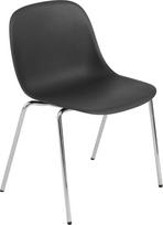 Muuto Kėdė Fiber A Base ant chromuotų kojų juodos spalvos