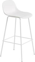 Muuto Baro kėdė Fiber Tube su atlošu baltos spalvos 75 cm