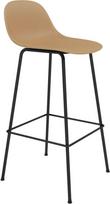 Muuto Baro kėdė Fiber Tube su atlošu ochros spalvos 75 cm