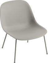 Muuto Kėdė Fiber Tube ant plieninių kojų pilkos spalvos 38 cm