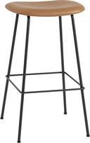 Muuto Baro kėdė Fiber Tube Refine Leather Cognac su apmušalu 75 cm
