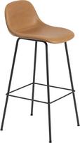 Muuto Baro kėdė Fiber Tube Refine Leather Cognac su apmušalu su atlošu 75 cm