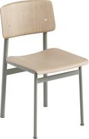 Muuto Kėdė Loft pilkai žalios spalvos kojos šviesaus ąžuolo spalvos
