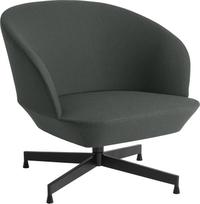 Muuto Kėdė Oslo Swivel Twill Weave 990 minkšta su juodomis kojomis 40 cm