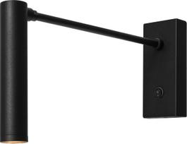 Kaspa Sieninis šviestuvas Roll LED 4,2W 719 lm su prailgintuvu juodos spalvos