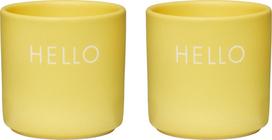 Design Letters Kiaušinių laikikliai Hello geltonos spalvos 2 vnt.