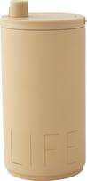 Design Letters Kelioninis puodelis Design Letters Life bežinės spalvos 350 ml