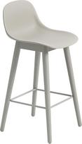 Muuto Taburetė Fiber su atlošu pilkos spalvos 65 cm