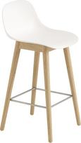 Muuto Taburetė Fiber su atlošu baltos spalvos 65 cm