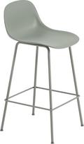 Muuto Taburetė Fiber Tube su atlošu pilkos ir žalios spalvos 65 cm