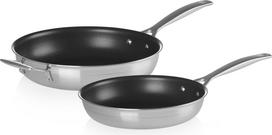 Le Creuset Keptuvės 3-ply pagamintas iš nerūdijančio plieno 24 cm + 28 cm 2 vnt.
