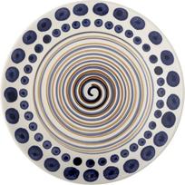 Bloomingville Pietų lėkštė Shama mėlynos ir auksinės spalvos 27 cm