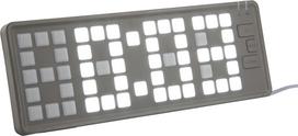 Karlsson Žadintuvas Keyboard LED šviesiai pilkos spalvos