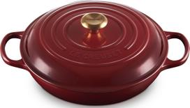 Le Creuset Puodas Gourmet Signature žemas bordo spalvos 30 cm