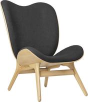 Umage Fotelis Conversation Piece su ąžuolinėmis kojomis tamsiai pilkos spalvos 106 cm