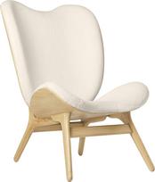 Umage Fotelis Conversation Piece Teddy su ąžuolinėmis kojomis baltos spalvos 106 cm