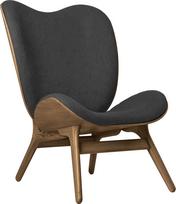 Umage Fotelis Conversation Piece su tamsiomis ąžuolinėmis kojomis tamsiai pilkos spalvos 106 cm