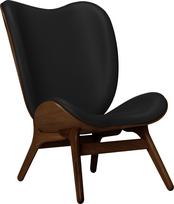Umage Fotelis Conversation Piece Hope odos su tamsiomis ąžuolinėmis kojomis juodos spalvos 106 cm