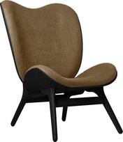 Umage Fotelis Conversation Piece su juodomis ąžuolinėmis kojomis rudos spalvos 106 cm