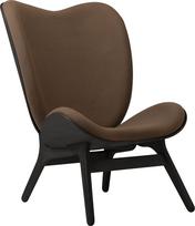 Umage Fotelis Conversation Piece su juodomis ąžuolinėmis kojomis tamsiai rudos spalvos 106 cm
