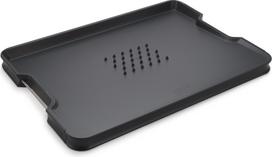 Joseph Joseph Pjaustymo lentelė Cut&Carve Plus su rankenomis juodos spalvos L