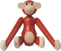 Kay Bojesen Figūrėlė Kay Bojesen beždžionė iš medžio raudonos spalvos mini