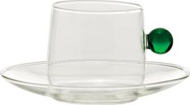 Zafferano Arbatos puodelis Bilia su lėkštute žalios spalvos 220 ml