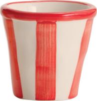 Zafferano Puodelis Lido Righe su juostelėmis raudonos spalvos 70 ml
