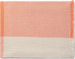 Marc O'Polo Pledas Erlend su languotais raštais smėlio ir oranžinės spalvos 200 x 200 cm