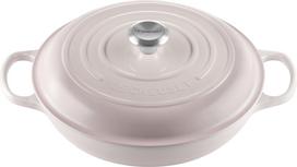 Le Creuset Puodas Gourmet Signature žemas šviesiai rožinės spalvos 30 cm