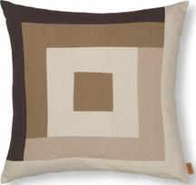 Ferm Living Dekoratyvinė pagalvė Border rudos ir smėlio spalvos 50 x 50 cm