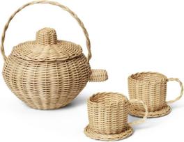 Ferm Living Žaislinis arbatos rinkinys Rattan 3 komp.