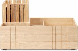 Squarely Darbo stalo organizatorius TableORGANIZER su GrowSMALL savaiminio tręšimo vazonu šviesiai natūralios spalvos 2 komp.