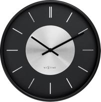 NeXtime Sieninis laikrodis Retro II juodos ir sidabrinės spalvos