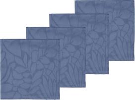 Södahl Servetėlės Abstract Leaves Damask mėlynos spalvos 4 vnt.