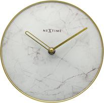 NeXtime Stalo laikrodis Marble Table baltai auksinės spalvos 20 cm