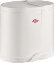 Wesco Šiukšliadėžė Beta baltos spalvos 2 x 15 l