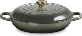 Le Creuset Puodas Gourmet Signature žemas pilkos ir žalios spalvos 30 cm
