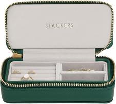 Stackers Kelioninė papuošalų dėžutė Stackers Travel miško žalios spalvos classic