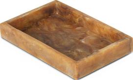 Ferm Living Dekoratyvinis padėklas Mist rudos spalvos 10 x 15 cm