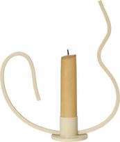 Ferm Living Žvakidė klasikinei žvakei Valse žemas kašmyro spalvos 18,4 cm
