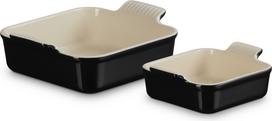 Le Creuset Kepimo formos Heritage kvadratinės formos juodos spalvos 2 vnt.