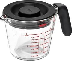 Oxo Virtuvės matavimo puodelis Good Grips iš stiklo su dangteliu 0,5 l