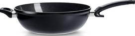 Fissler Wok Ceratal su dirželiu juodos spalvos 32 cm