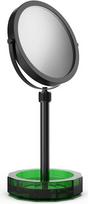 Decor Walther Kosmetinis veidrodis Kristall su žaliu pagrindu matinės juodos spalvos