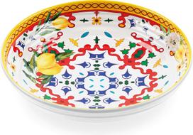 Guzzini Gili lėkštė Flowers & Lemon geltonos ir raudonos spalvos 21,5 cm
