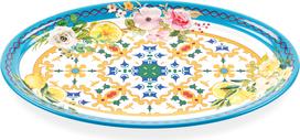 Guzzini Ovali lėkštė Flowers & Lemon mėlynos ir geltonos spalvos 35,5 cm