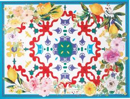 Guzzini Stalo kilimėlis Flowers & Lemon 33 x 44 cm